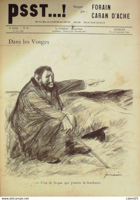 PSST 1899 n°80-Caran d'Ache,Forain-GENDARMES, VOSGES