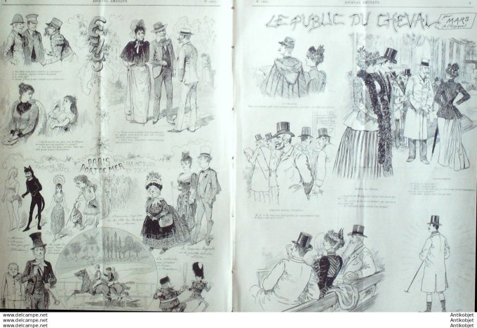 Le Journal Amusant 1891 # 1805 Theatre Paris port de mer par M Blum & Toche Pedagoguenardises par Ma