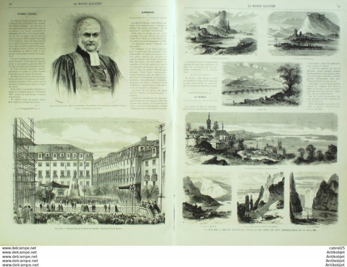 Le Monde illustré 1867 n°562 Portugal Lisbonne Hongrie Kasan Bude Italie Rome Arras (62)