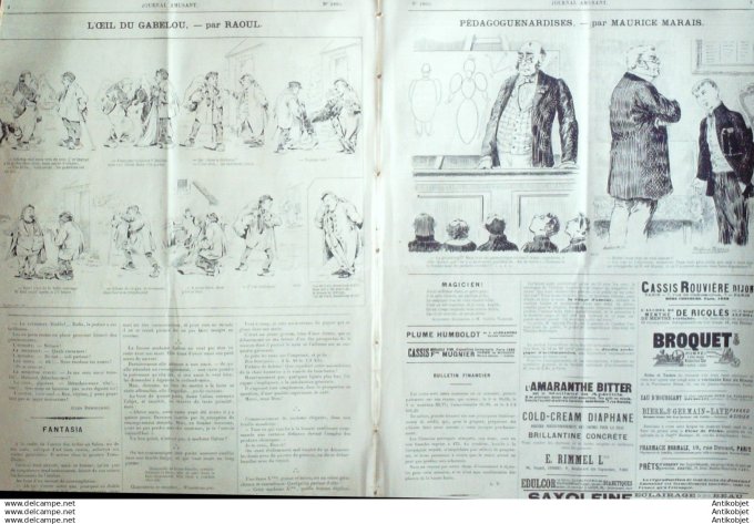 Le Journal Amusant 1891 # 1805 Theatre Paris port de mer par M Blum & Toche Pedagoguenardises par Ma