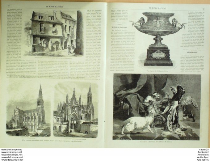 Le Monde illustré 1867 n°562 Portugal Lisbonne Hongrie Kasan Bude Italie Rome Arras (62)