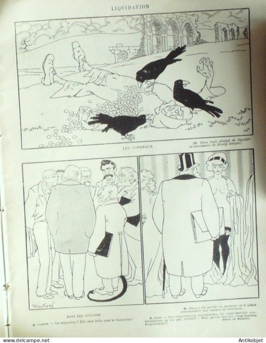 Le Rire 1910-03-26 # 373 Journal humoristique Ed.Originale Liquidation