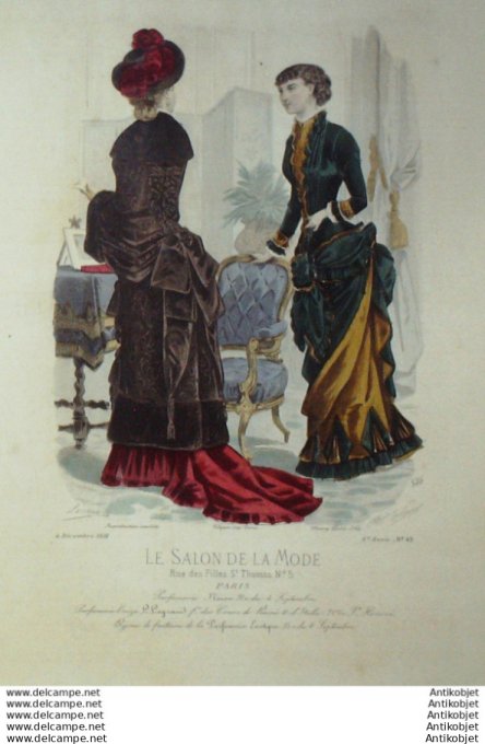 Gravure Mode Salon 1881 #  536  (Old Fashion plate)