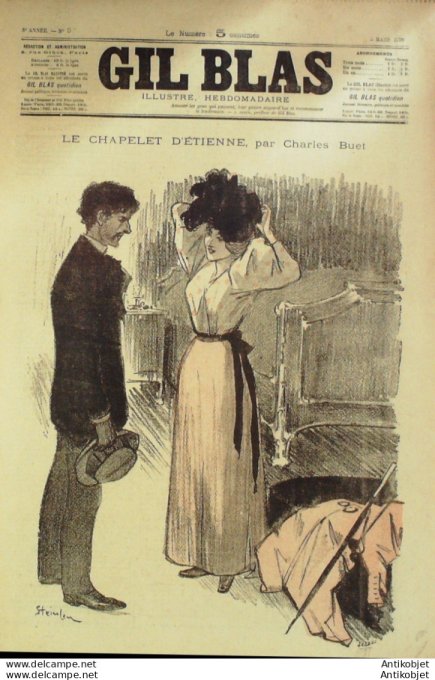 Gil Blas 1895 n°09 Charles BUET JAGOTOT JEROME DOUCET HENNER TERAMOND