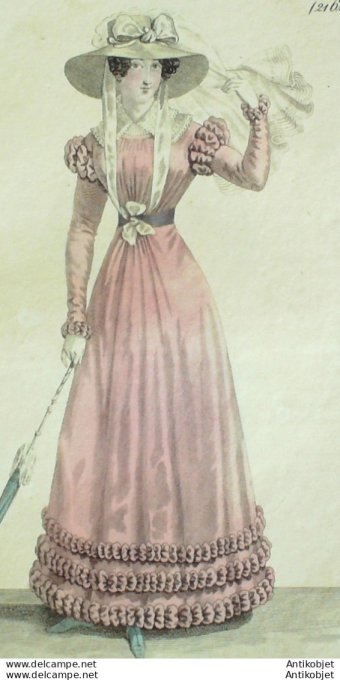 Costume Parisien 1823 # 2161 Robe blouse garnie de coques