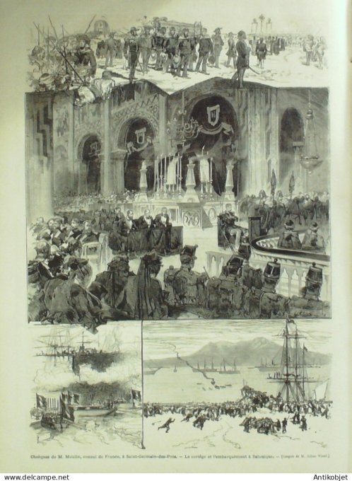Le Monde illustré 1876 n°1001 Dreux (28) Honfleur (14) Nohant (36) G.Sand Turquie Constantinople