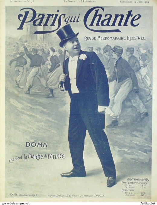 Paris qui chante 1904 n° 73 Dona Simiane Sinoël Flavy d'Orange Elise Puget