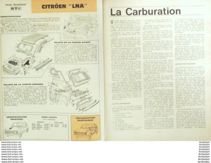 R.T Automobile Citroën Lna Chrysler Simca 1307 1308 1309   # 396