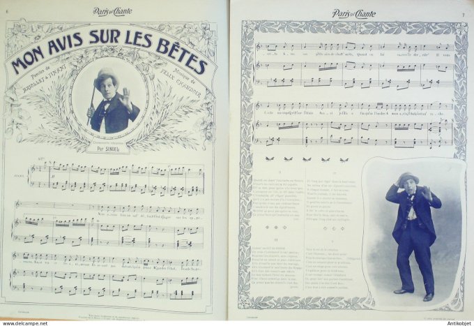 Paris qui chante 1904 #73 Dona Simiane Sinoël Flavy d'Orange Elise Puget