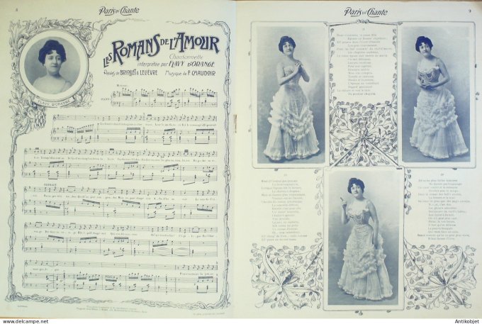 Paris qui chante 1904 n° 73 Dona Simiane Sinoël Flavy d'Orange Elise Puget