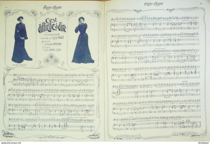 Paris qui chante 1904 #73 Dona Simiane Sinoël Flavy d'Orange Elise Puget