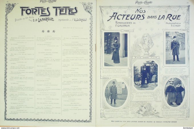Paris qui chante 1904 #73 Dona Simiane Sinoël Flavy d'Orange Elise Puget