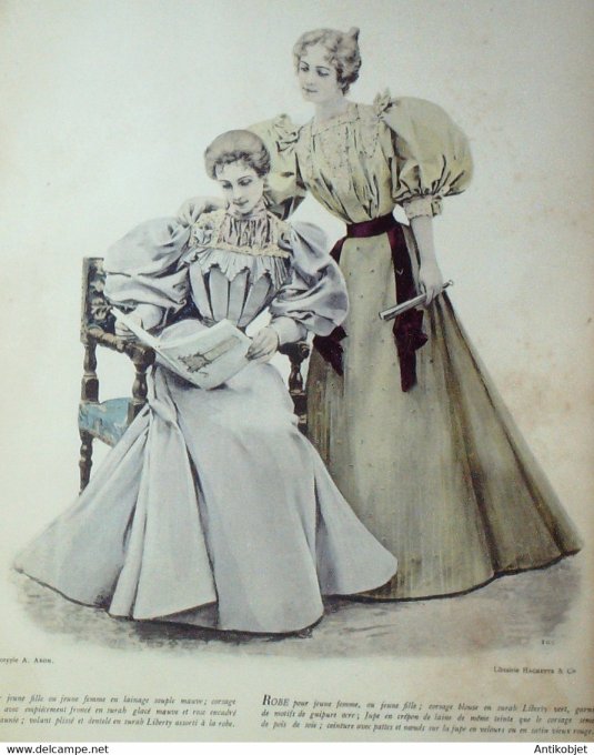 La Mode pratique 1895 # 45 Robes blouse surah et lainage