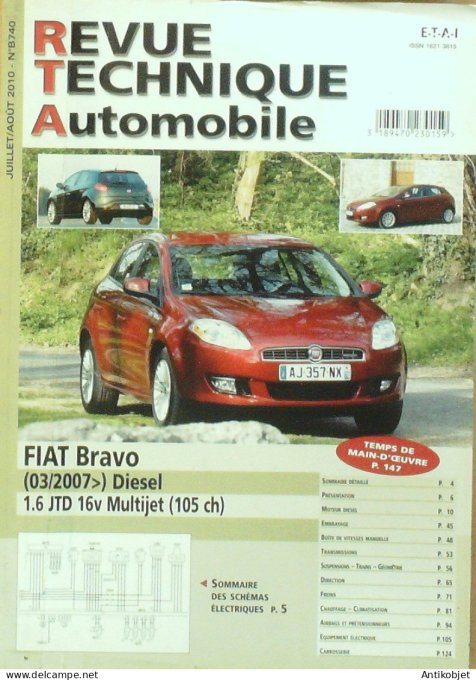 Revue Tech. Automobile 2010 n°B740 Fiat Bravo