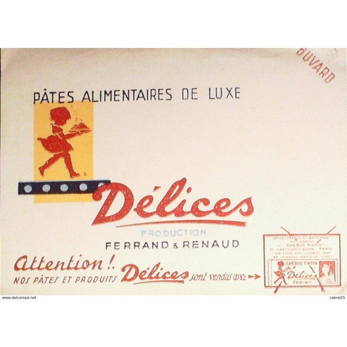 Buvard DELICES FERRAND & RENAUD Pâtes