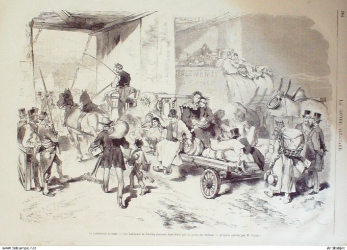Le Monde illustré 1871 n°734 Paris guerre civile Fort Issy (92) Neuilly Montrouge (92) Bicêtre (94)