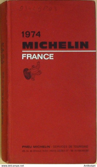 Guide rouge MICHELIN 1974 67ème édition France