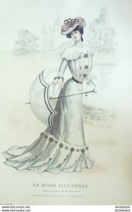 Gravure Mode illustree 1901 # 29 (Old Fashion plate) rare