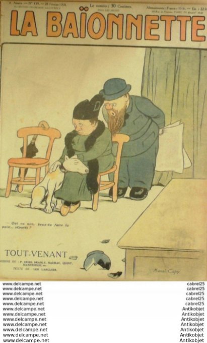 La Baionnette 1918 # 139 (Tout Venant) Pierpik Naurac Baille Iribe Manfredini