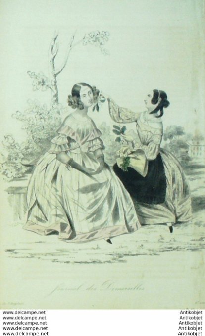 Gravure de mode Journal de Demoiselles 1838 n°03