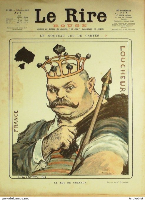 Le Rire Rouge 1917-10-1322 # 152 Journal humoristique Ed.Originale Jeu de cartes
