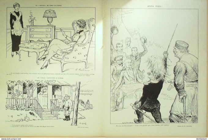 Le Rire Rouge 1915-06- 5 #  29 Journal humoristique Ed.Originale Viva Italia