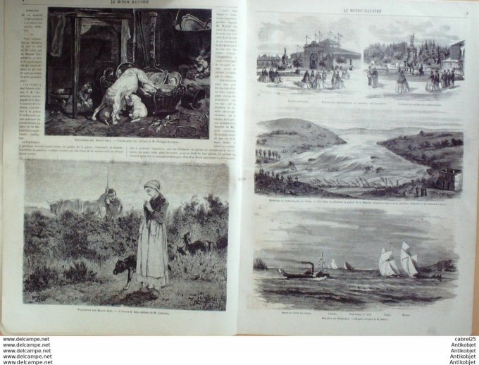 Le Monde illustré 1865 n°429 Bordeaux (33) Viet Nam Saigon Usa Washington Mexique San Luis