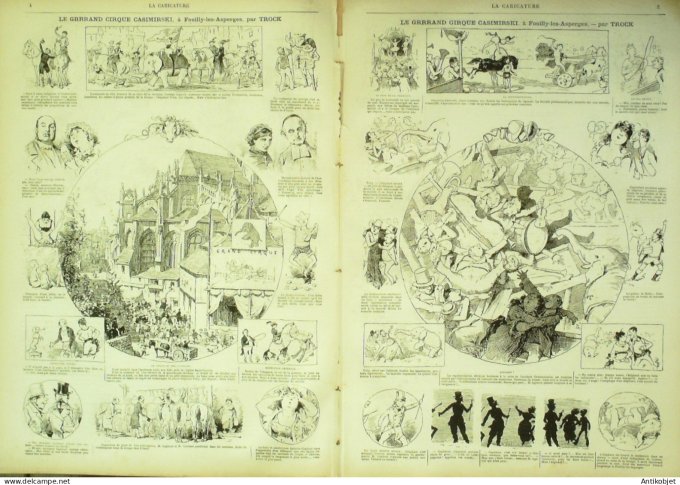 La Caricature 1880 #  40 Le Cirque Casimirski Trock Robida Draner
