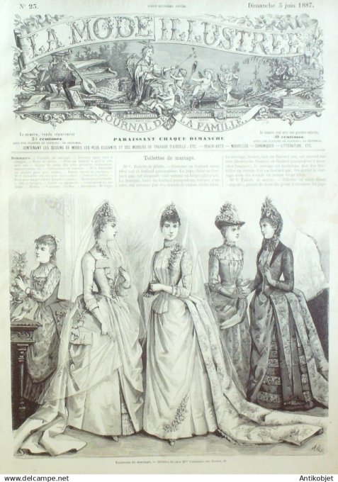 Mode illustree 1887 Lot de 10 journaux