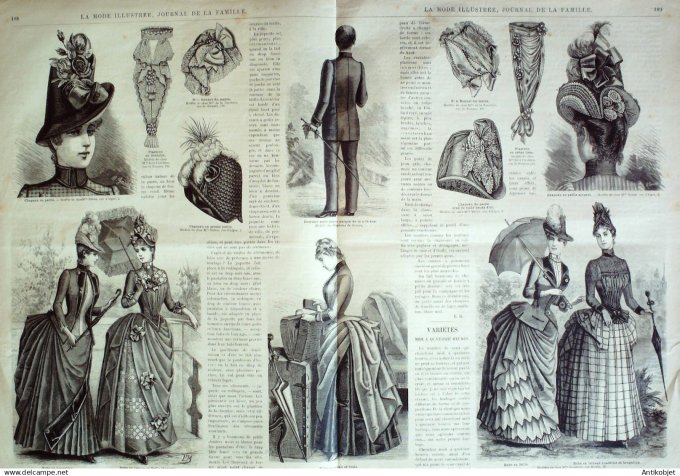 Mode illustree 1887 Lot de 10 journaux
