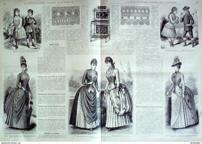 Mode illustree 1887 Lot de 10 journaux