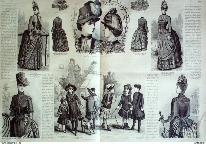 Mode illustree 1887 Lot de 10 journaux