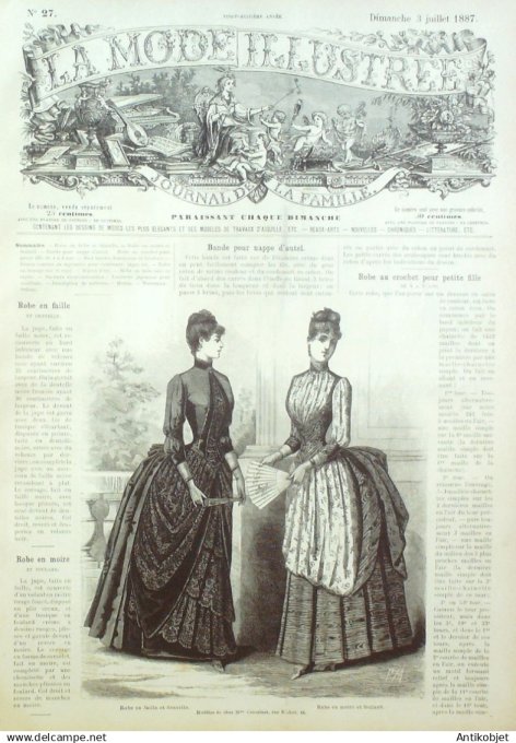 Mode illustree 1887 Lot de 10 journaux