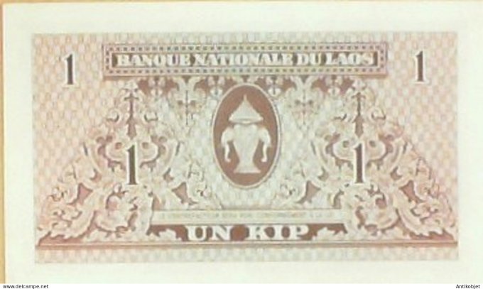 Billet de Banque Laos 1 Kip P.8b 1962 neuf