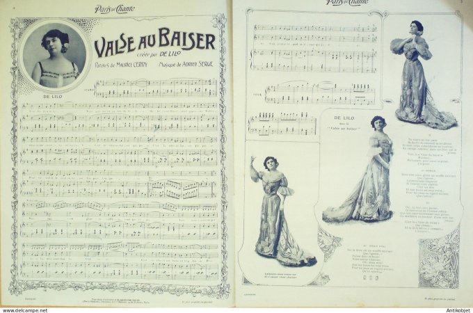 Paris qui chante 1904 n° 72 De Lilo Polin Suzanne Ellen Bordes Marion Darley