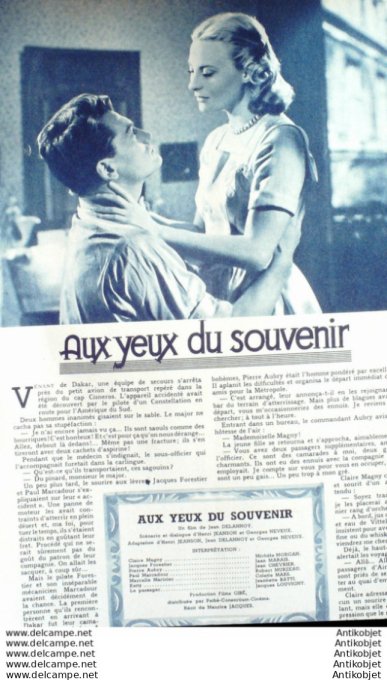 Mon Film 191 50-04-19 Aux yeux du souvenir Michele Morgan Jean Marais