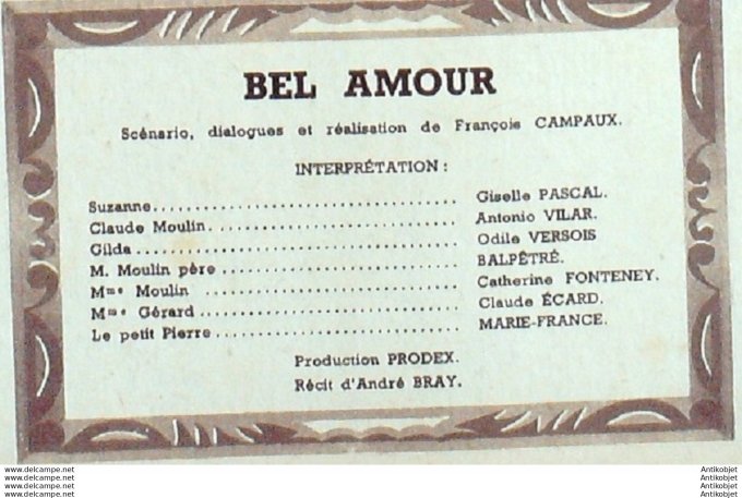 Bel Amour Giselle Pascal Antonio Vilar  Odile Versois