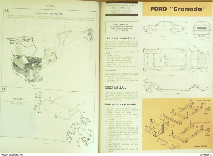 Revue Tech. Automobile 1984 n°444 Ford Granada diesel Renault 20 & 30