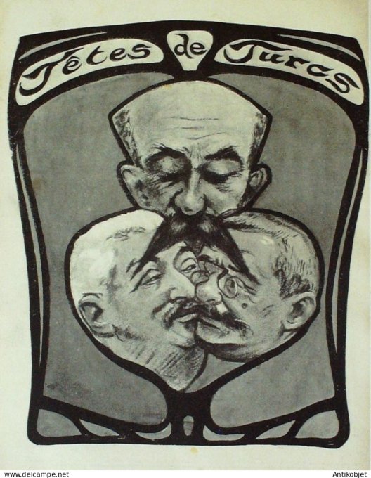 L'Assiette au beurre 1902 #  61 Tetes de Turcs Braun Octave Mirbeau
