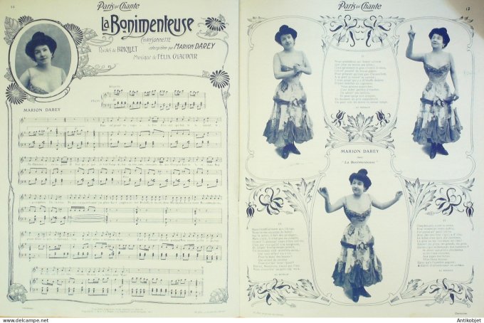 Paris qui chante 1904 n° 72 De Lilo Polin Suzanne Ellen Bordes Marion Darley
