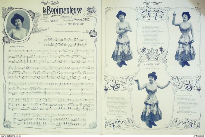 Paris qui chante 1904 #72 De Lilo Polin Suzanne Ellen Bordes Marion Darley