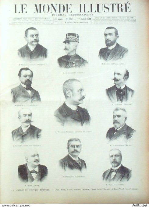 Le Monde illustré 1899 n°2205 Chine Quang-Si Tso-Kiang Long(Tuong Hong-Kong Rennes (35) Dunkerque (5