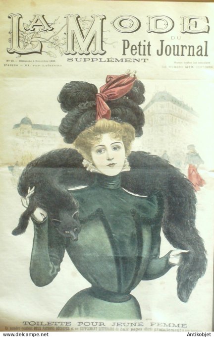 La Mode du Petit journal 1898 n°49 Jaquette piqueur & collet en drap