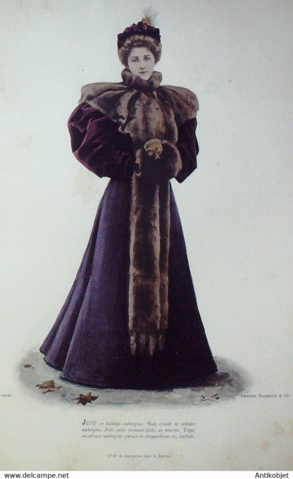 La Mode pratique 1895 # 46 Jupe velours