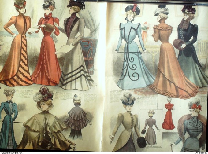 La Mode du Petit journal 1898 n° 49 Toilettes Costumes Passementerie