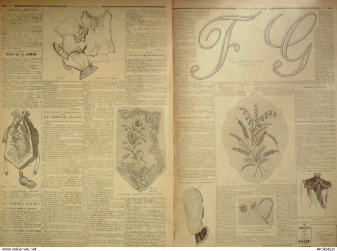 La Mode du Petit journal 1898 n°49 Jaquette piqueur & collet en drap