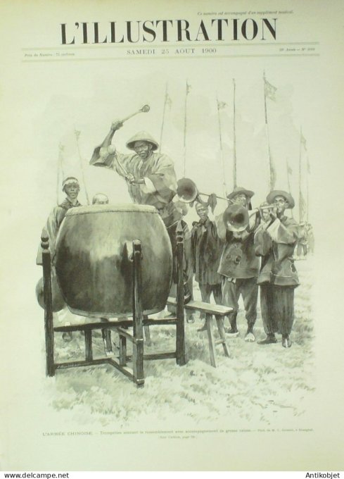 L'illustration 1900 n°3000 Chine Armée Yunnan-Sen Shangaï Woosung Pompiers Soutiers
