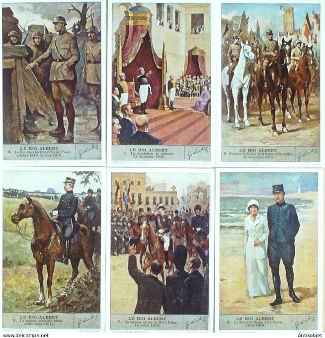 Chromo Liebig Sang 1342a Roi Albert 1-6 (1936)