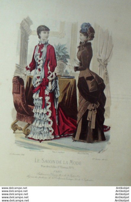 Gravure Mode Salon 1881 #  539  (Old Fashion plate)