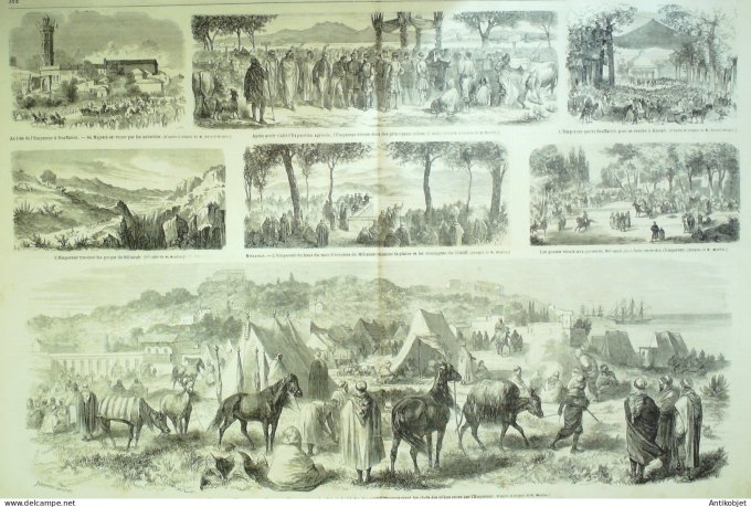 Le Monde illustré 1865 n°423 Algérie Alger Italie Florence Toulouse (31) Lincoln Assassinat Arcachon